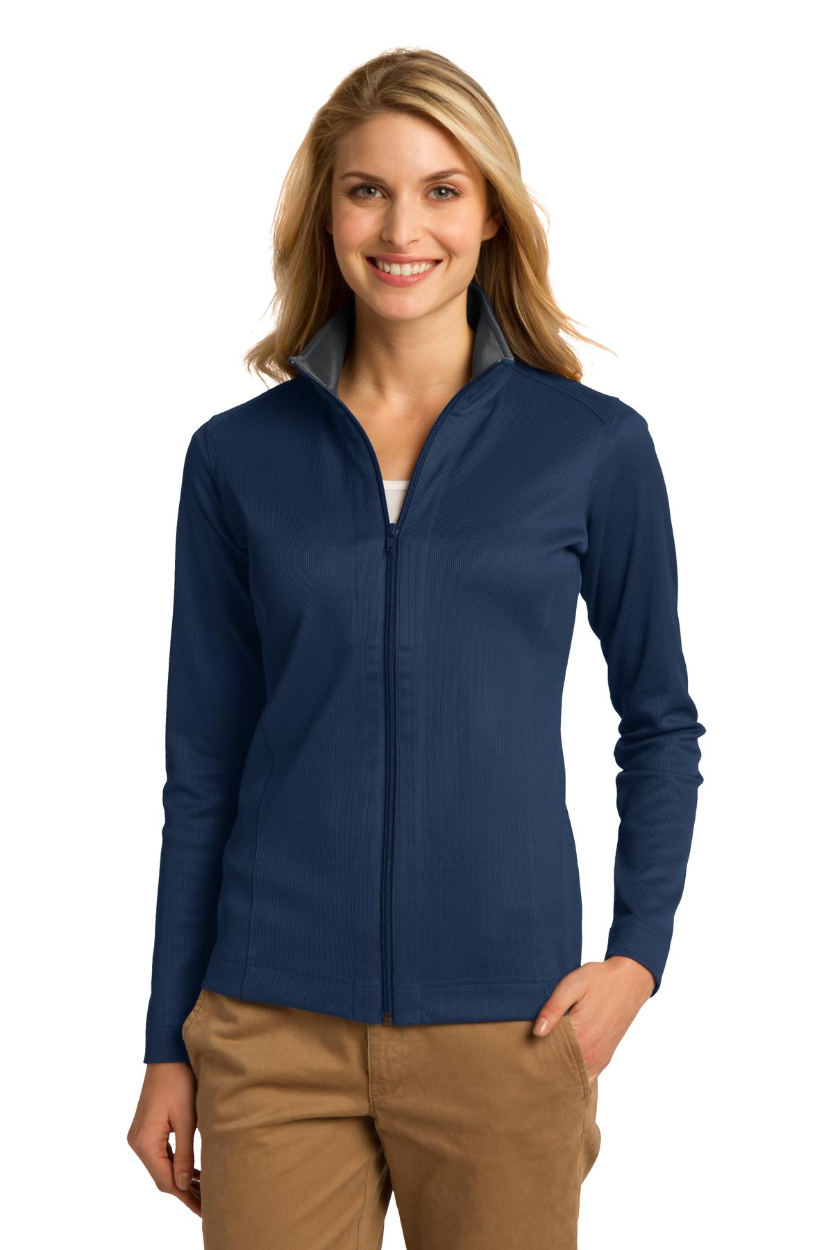 Port Authority ® Women's Vertical Texture Full-Zip Jacket. L805 - Image 3