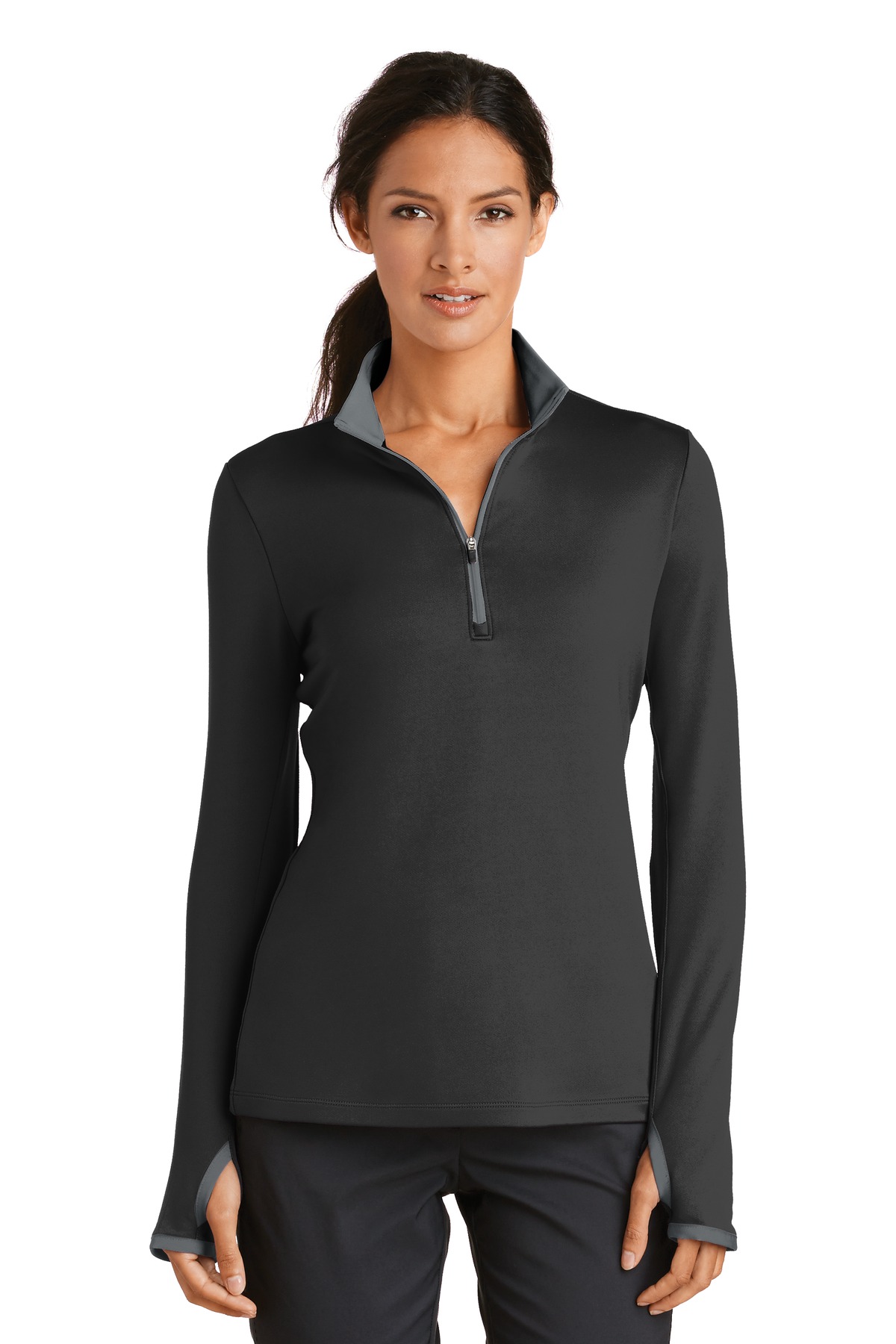 Nike Women's Dri-FIT Stretch 1/2-Zip Cover-Up. 779796 - Image 2
