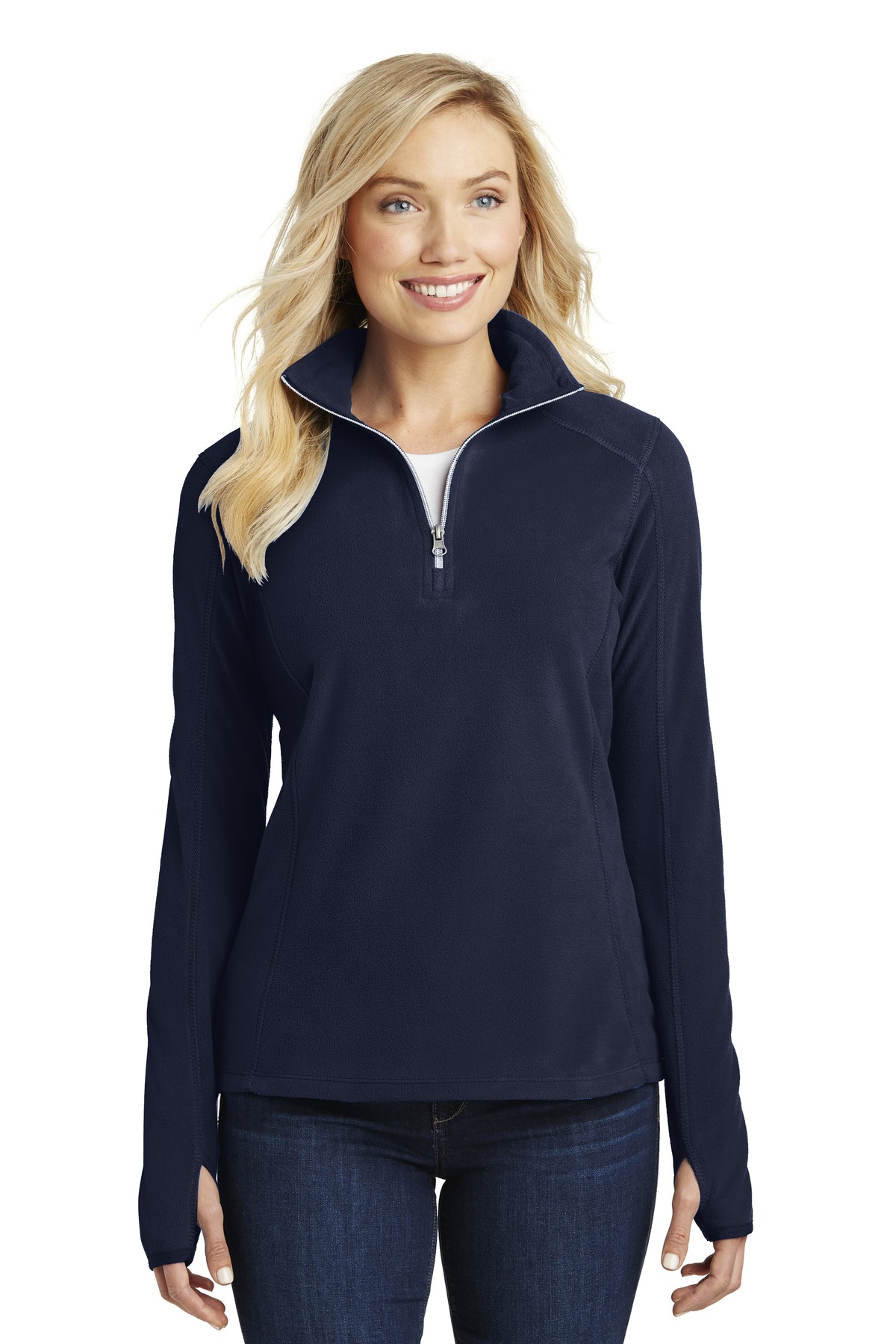 Port Authority ® Women's Microfleece 1/2-Zip Pullover. L224 - Image 2
