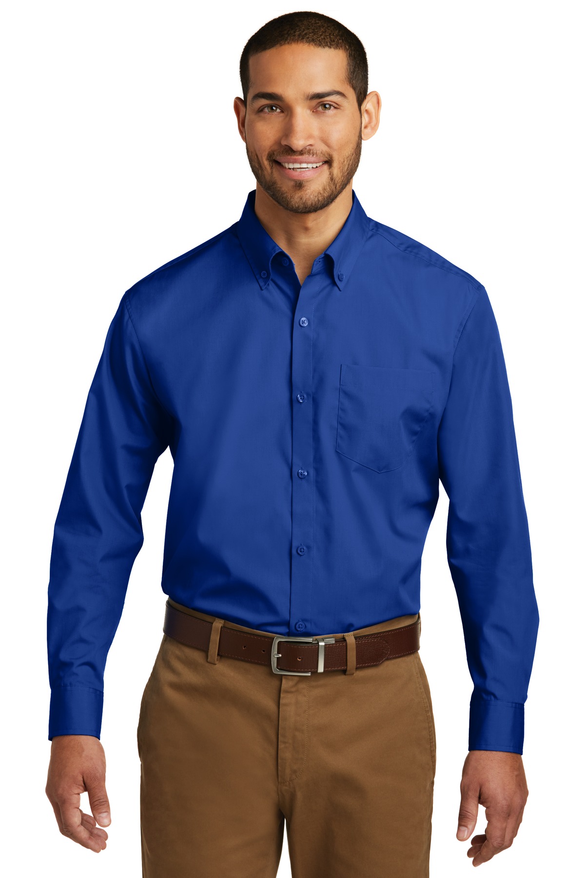 Port Authority ® Long Sleeve Carefree Poplin Shirt. W100 - Image 3