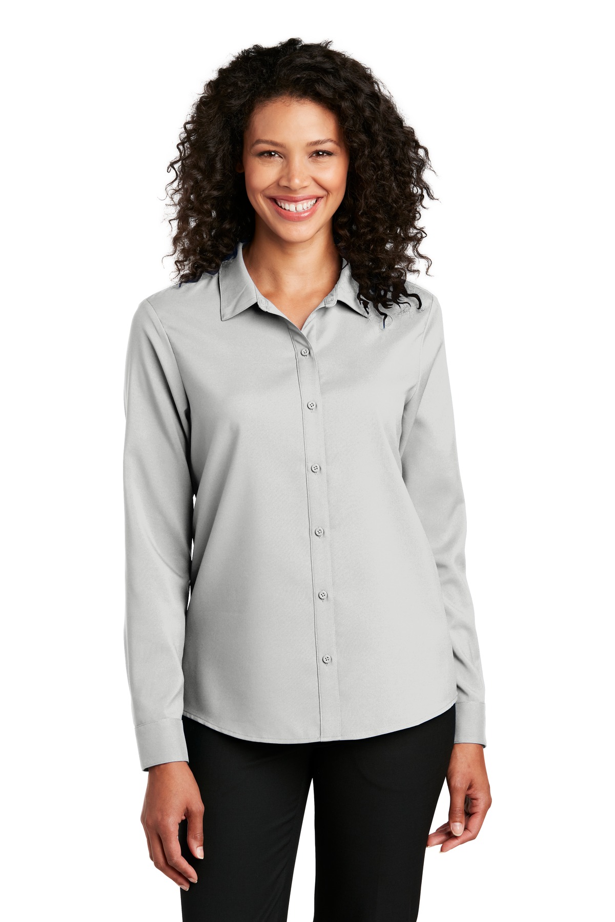 Port Authority ® Women's Long Sleeve Performance Staff Shirt LW401 - Image 4
