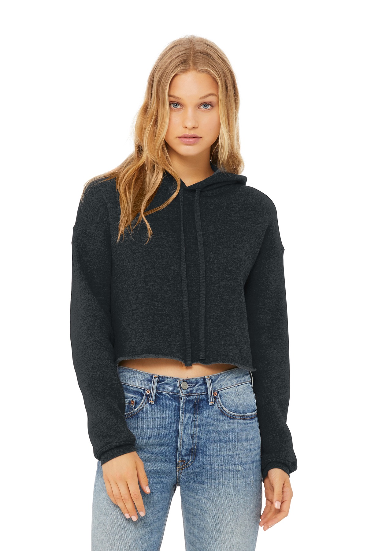 BELLA+CANVAS ® Women's Sponge Fleece Cropped Fleece Hoodie. BC7502 - Image 2