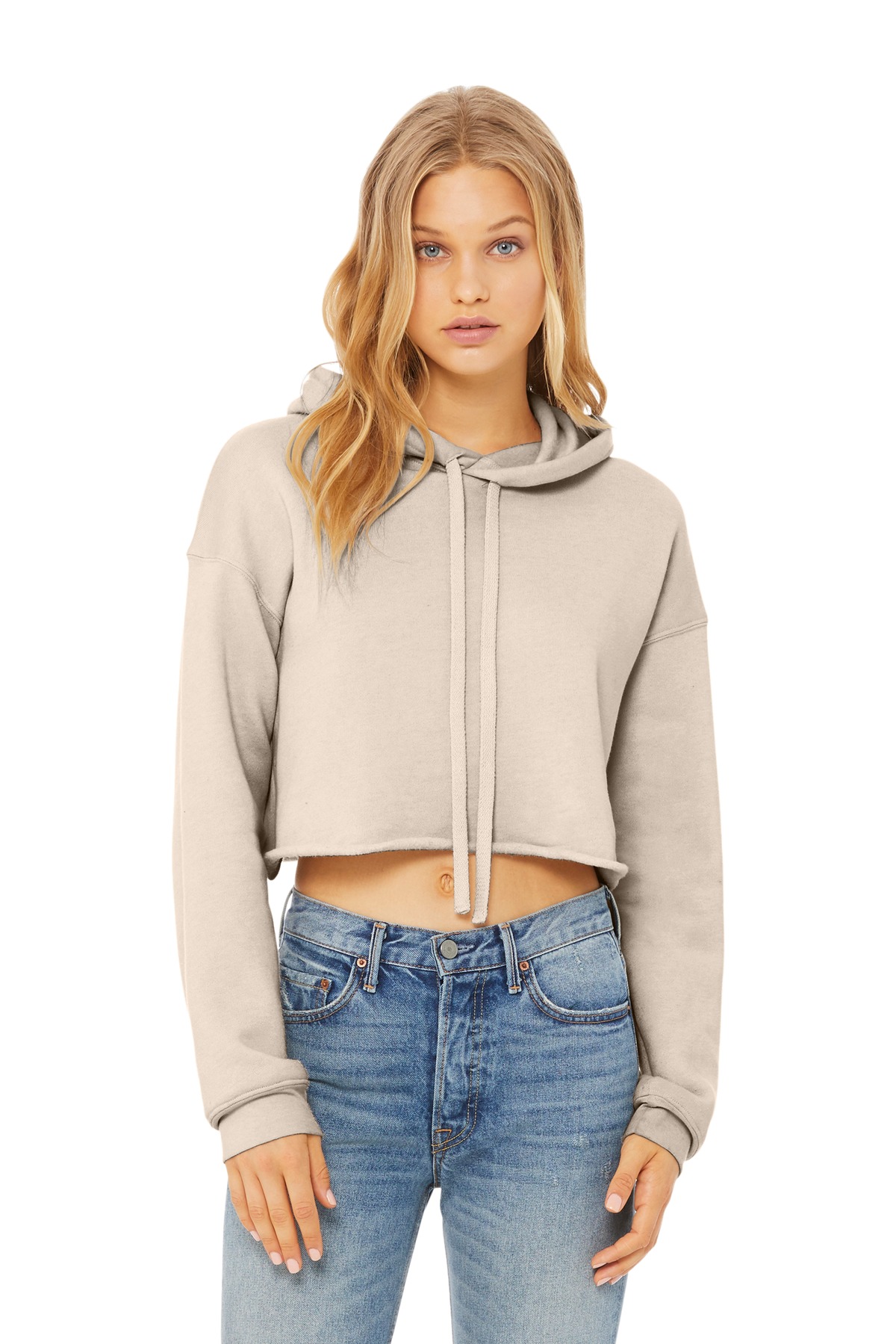 BELLA+CANVAS ® Women's Sponge Fleece Cropped Fleece Hoodie. BC7502 - Image 3