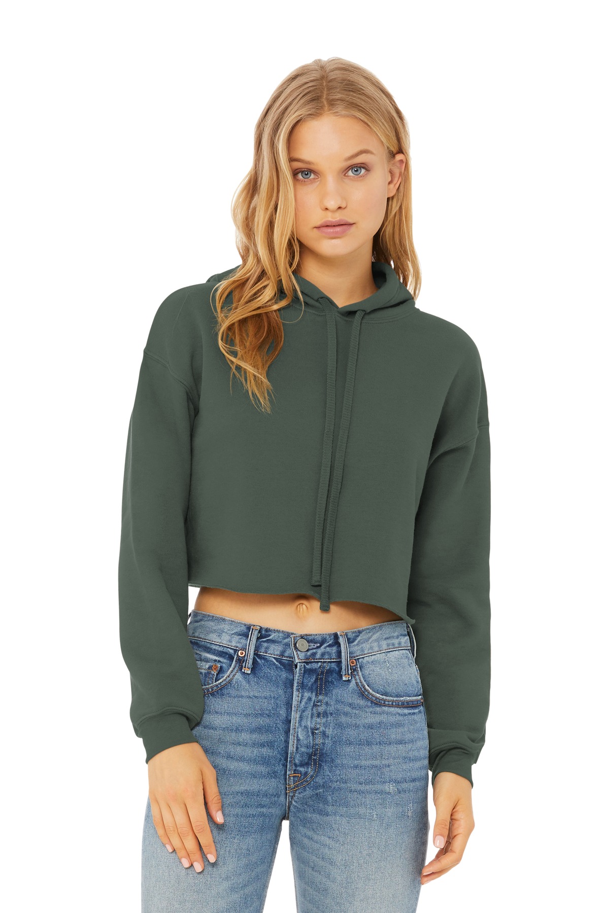 BELLA+CANVAS ® Women's Sponge Fleece Cropped Fleece Hoodie. BC7502 - Image 4