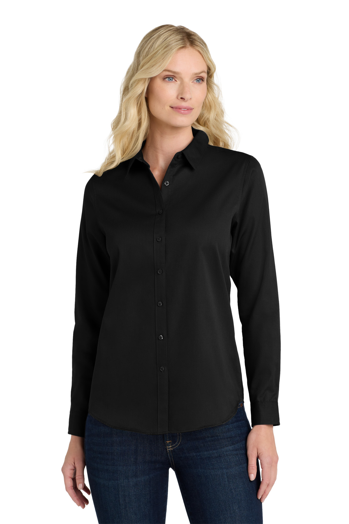 Port Authority ® Women's Long Sleeve SuperPro React ™ Twill Shirt. LW808 - Image 4