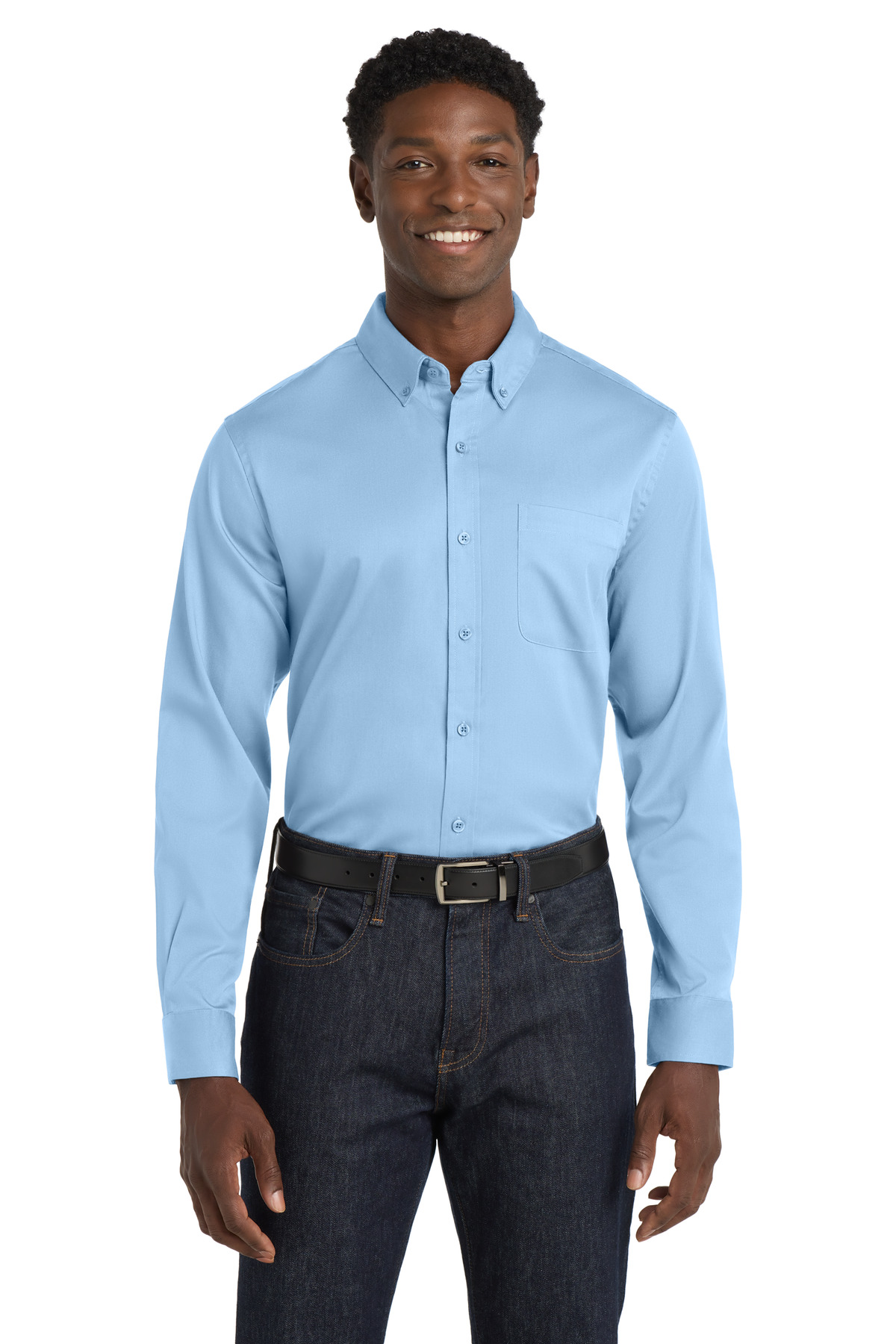 Port Authority ® Long Sleeve SuperPro React ™ Twill Shirt. W808 - Image 3