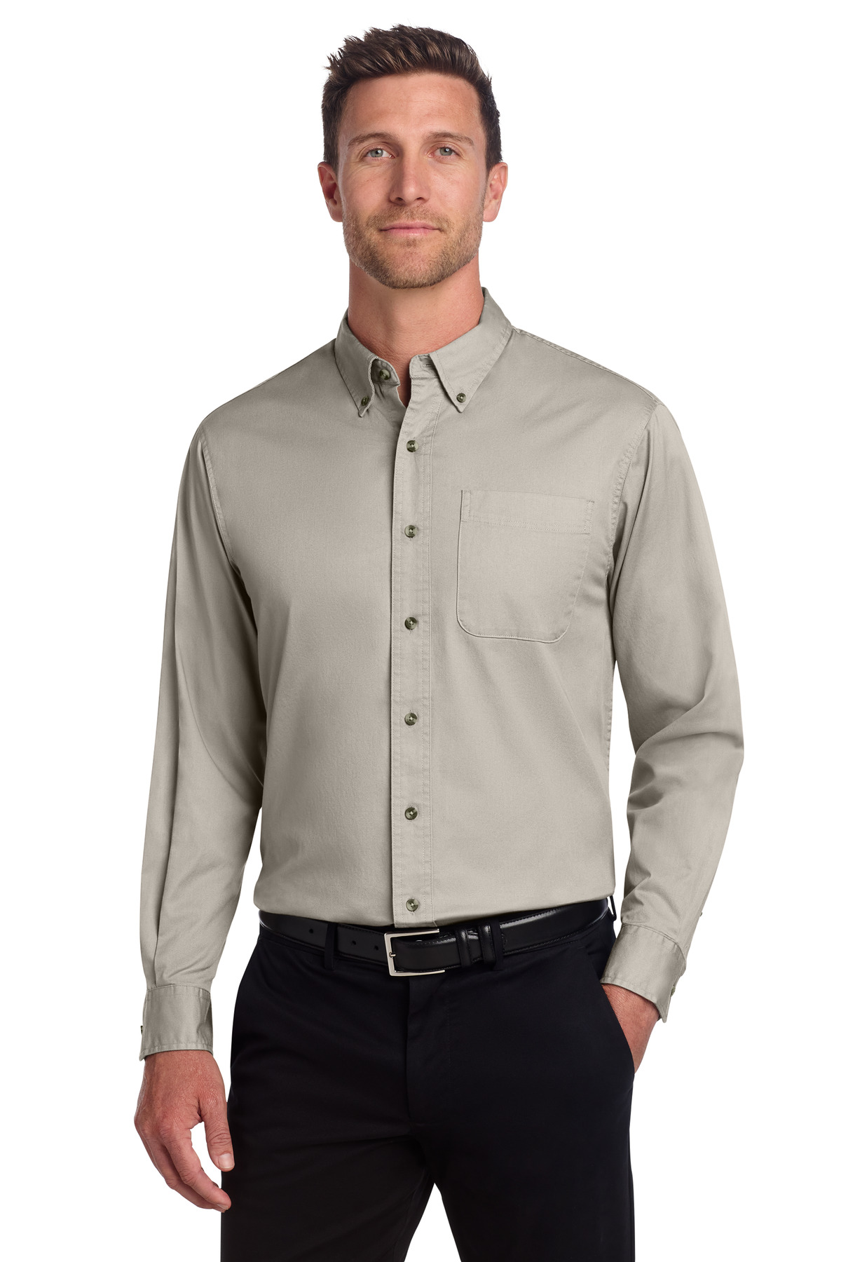 Port Authority ® Tall Long Sleeve Twill Shirt. TLS600T - Image 2