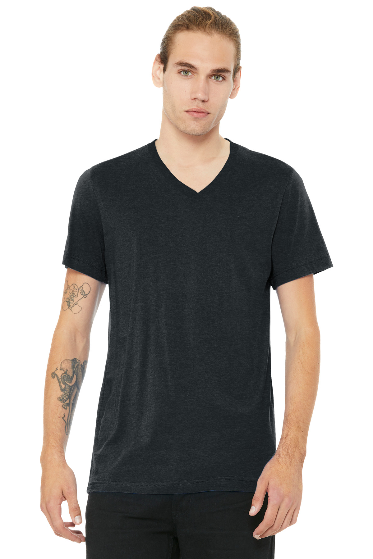 BELLA+CANVAS ® Unisex Heather CVC V-Neck Tee BC3005CVC - Image 3