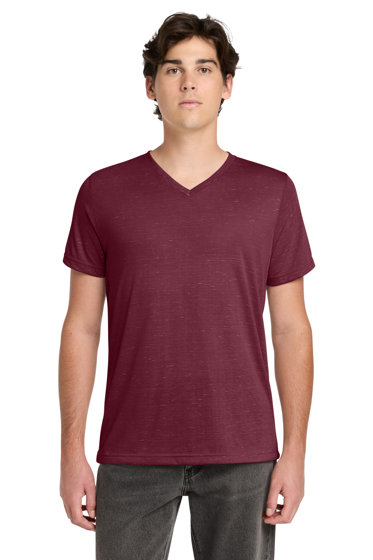 BELLA+CANVAS ® Unisex Textured Jersey V-Neck Tee BC3655 - Image 4