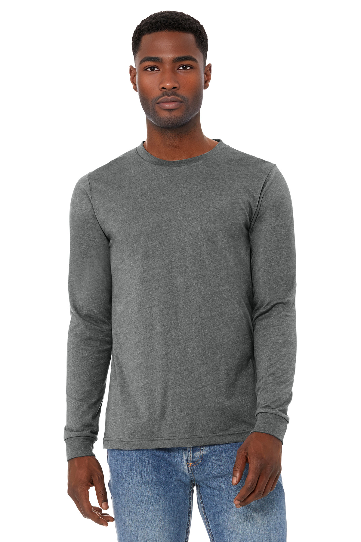 BELLA+CANVAS ® Unisex Heather CVC Long Sleeve Tee BC3501CVC - Image 3