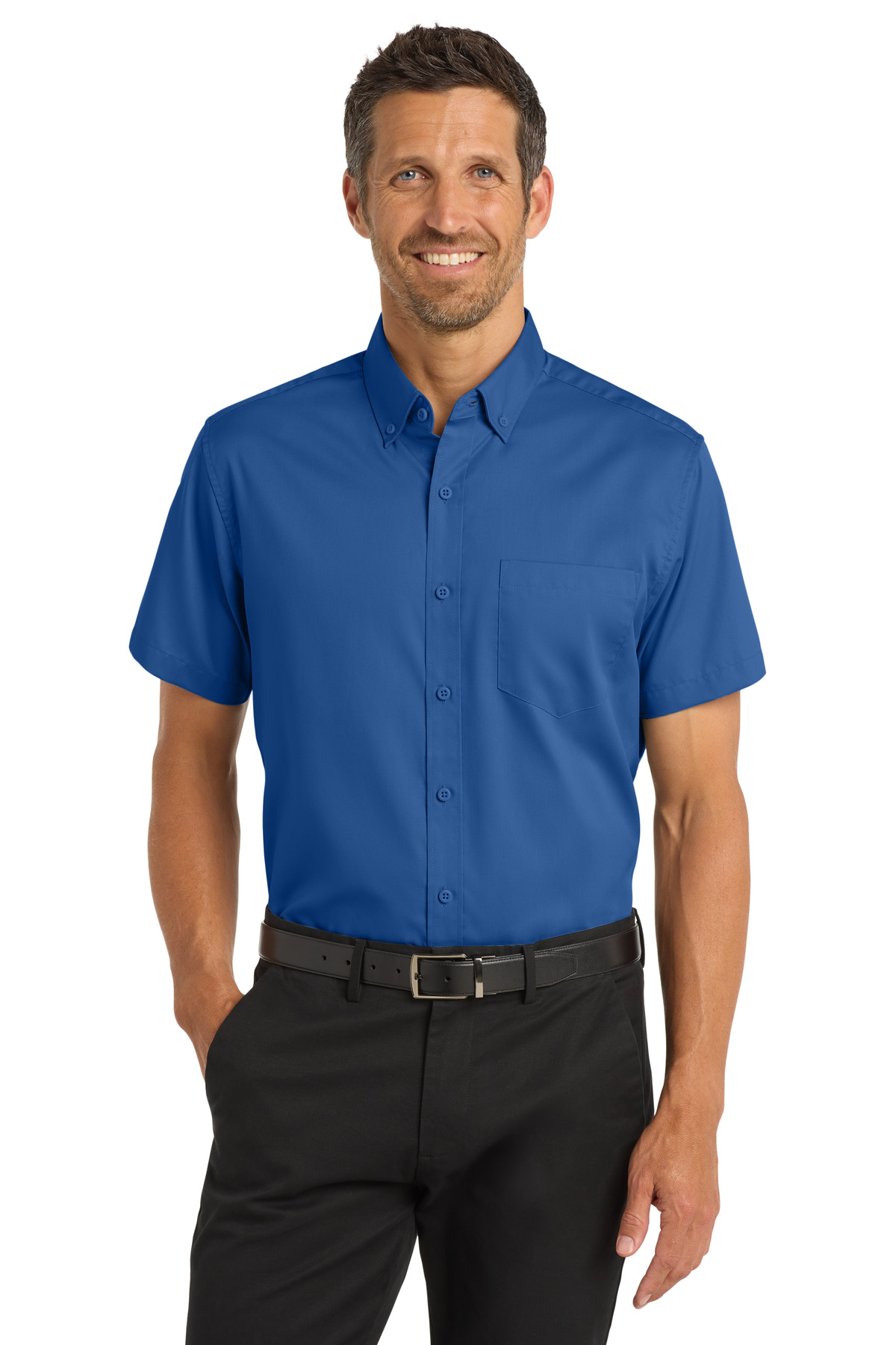 Port Authority ® Short Sleeve SuperPro ™ Twill Shirt. S664 - Image 4