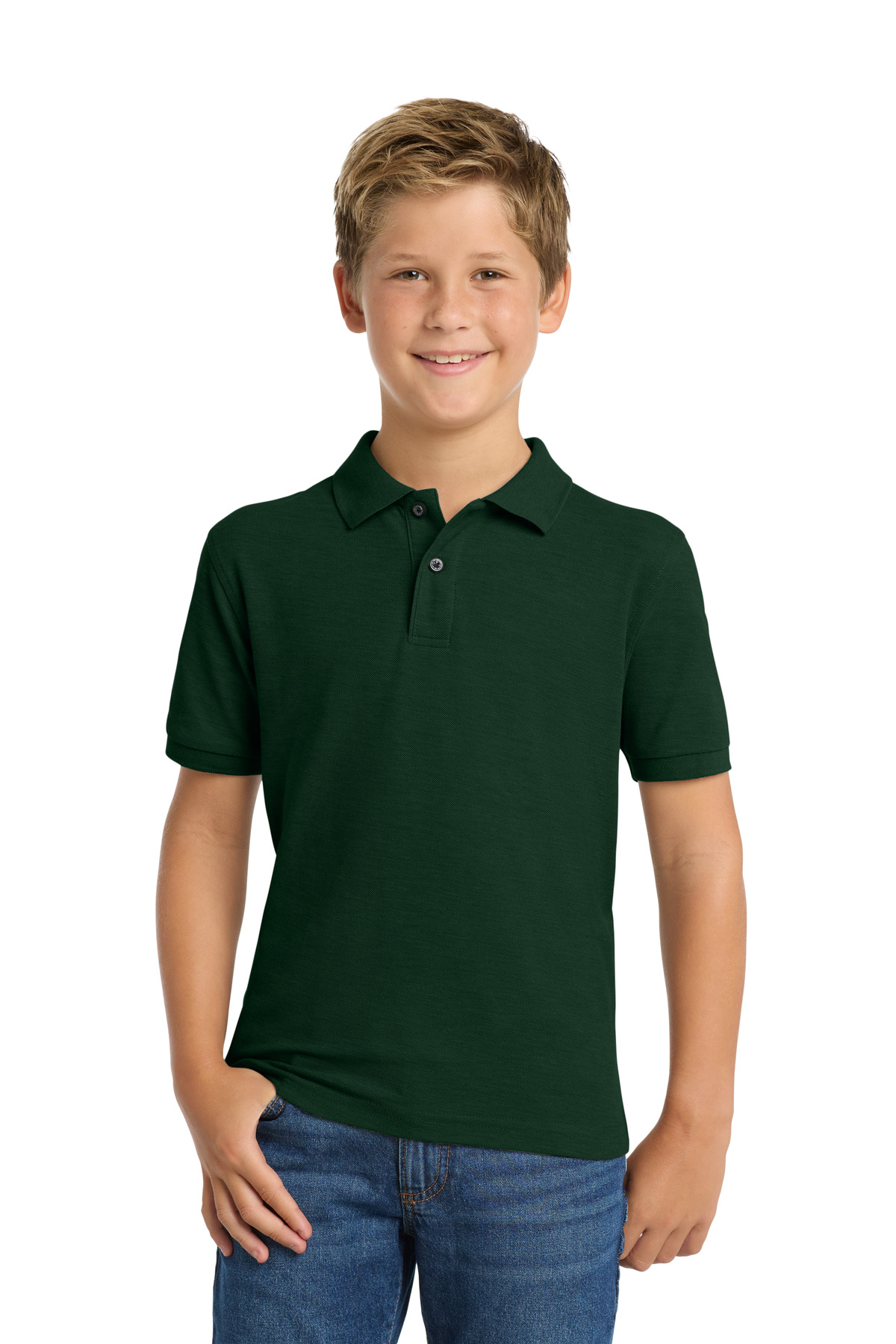 Port Authority ® Youth Silk Touch™ Polo. Y500 - Image 2