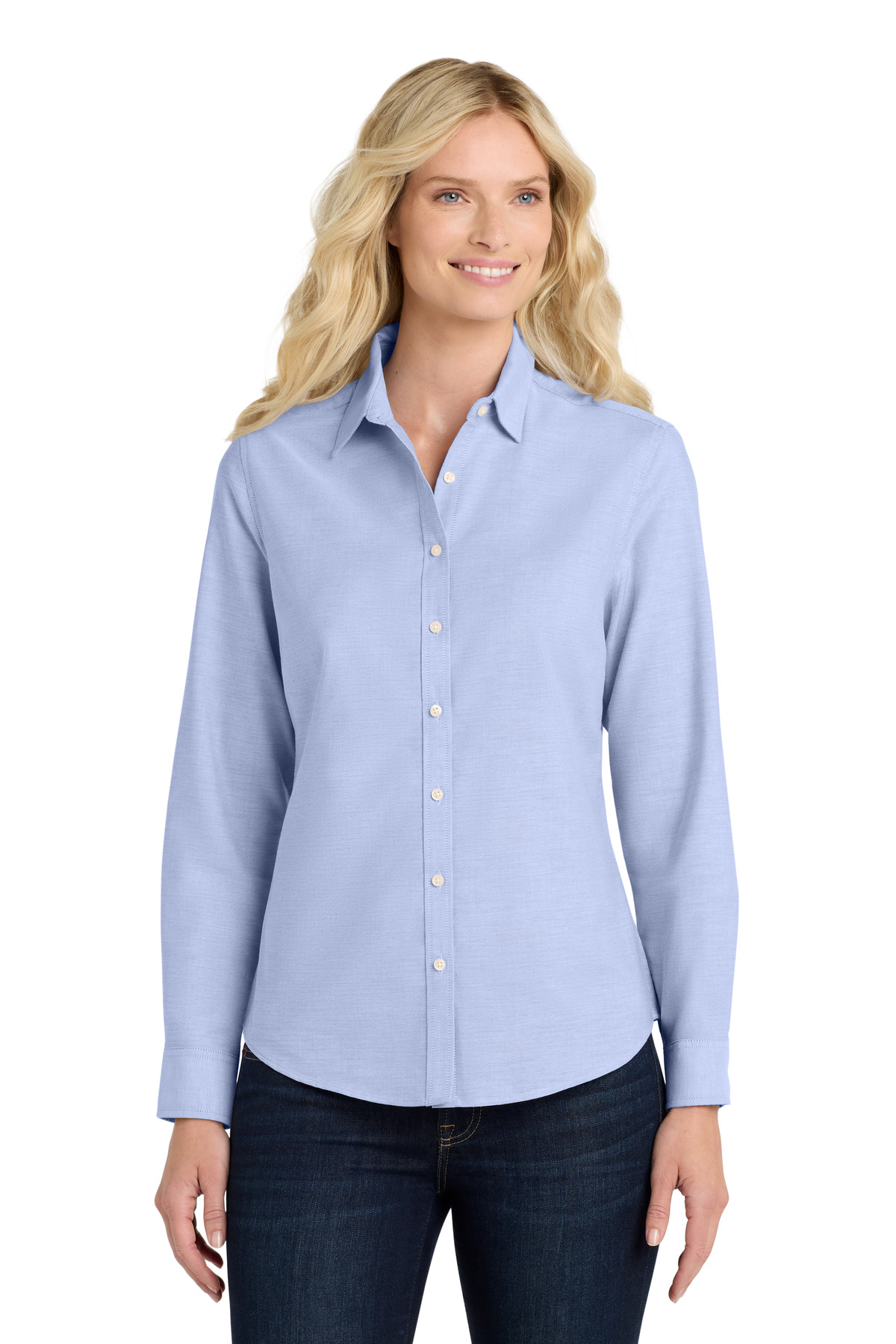 Port Authority ® Women's SuperPro ™ Oxford Shirt. L658 - Image 4