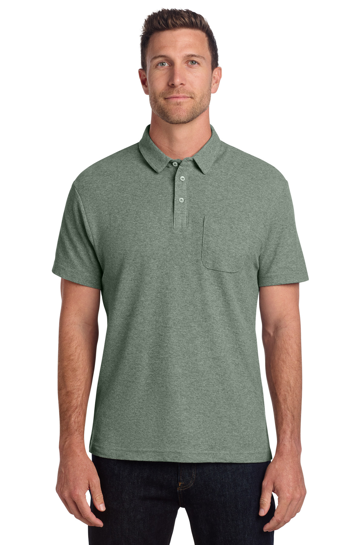 Port Authority ® C-FREE ® Cotton Blend Pique Pocket Polo K868 - Image 4