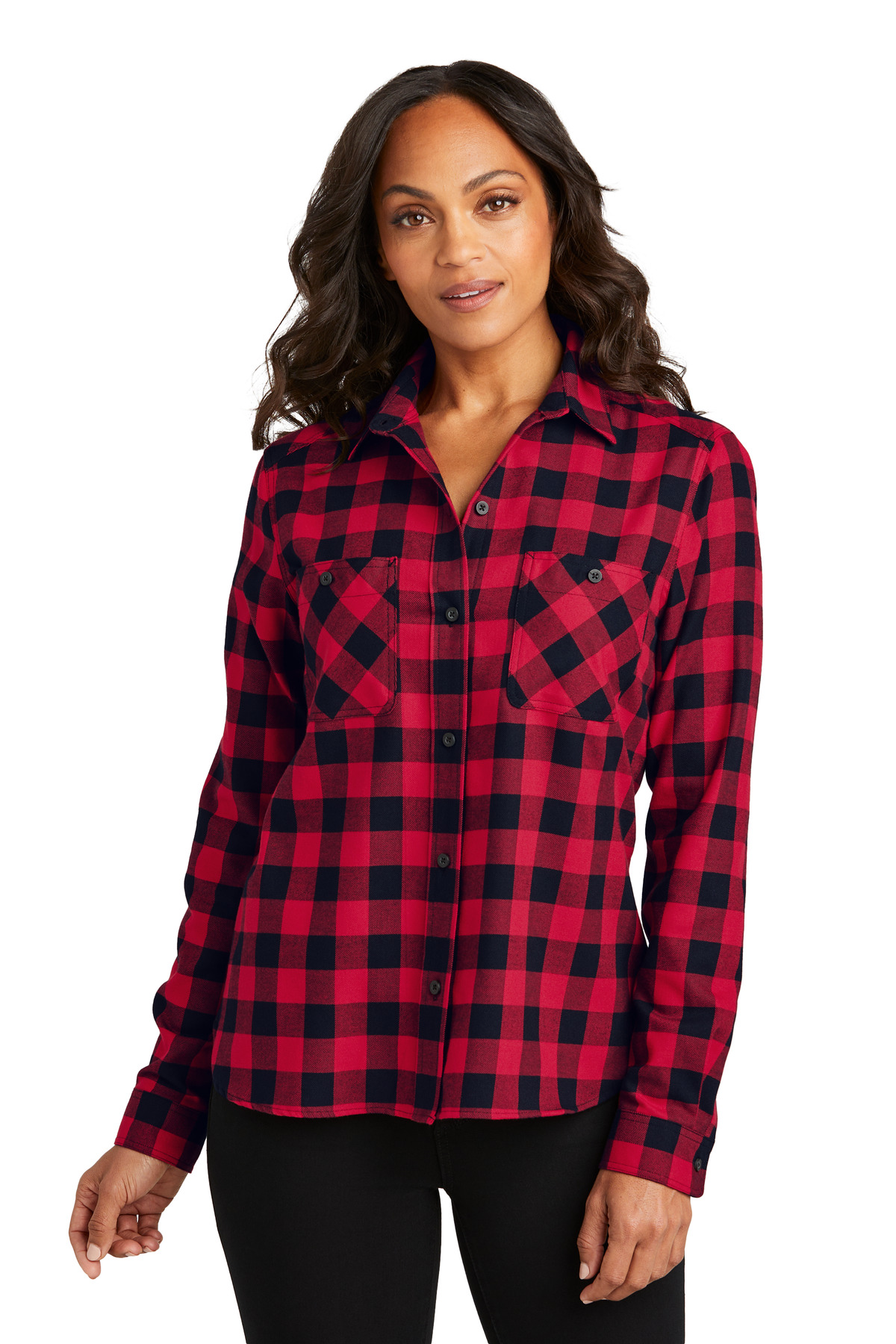 Port Authority ® Women's Plaid Flannel Shirt LW669 - Image 4