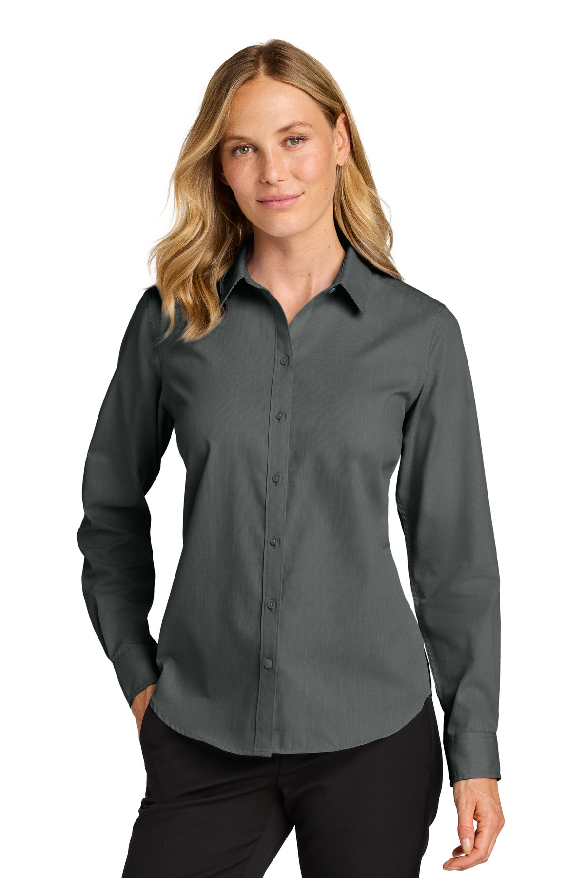 Port Authority ® Women's Long Sleeve Nailhead Easy Care Shirt LW816 - Image 2