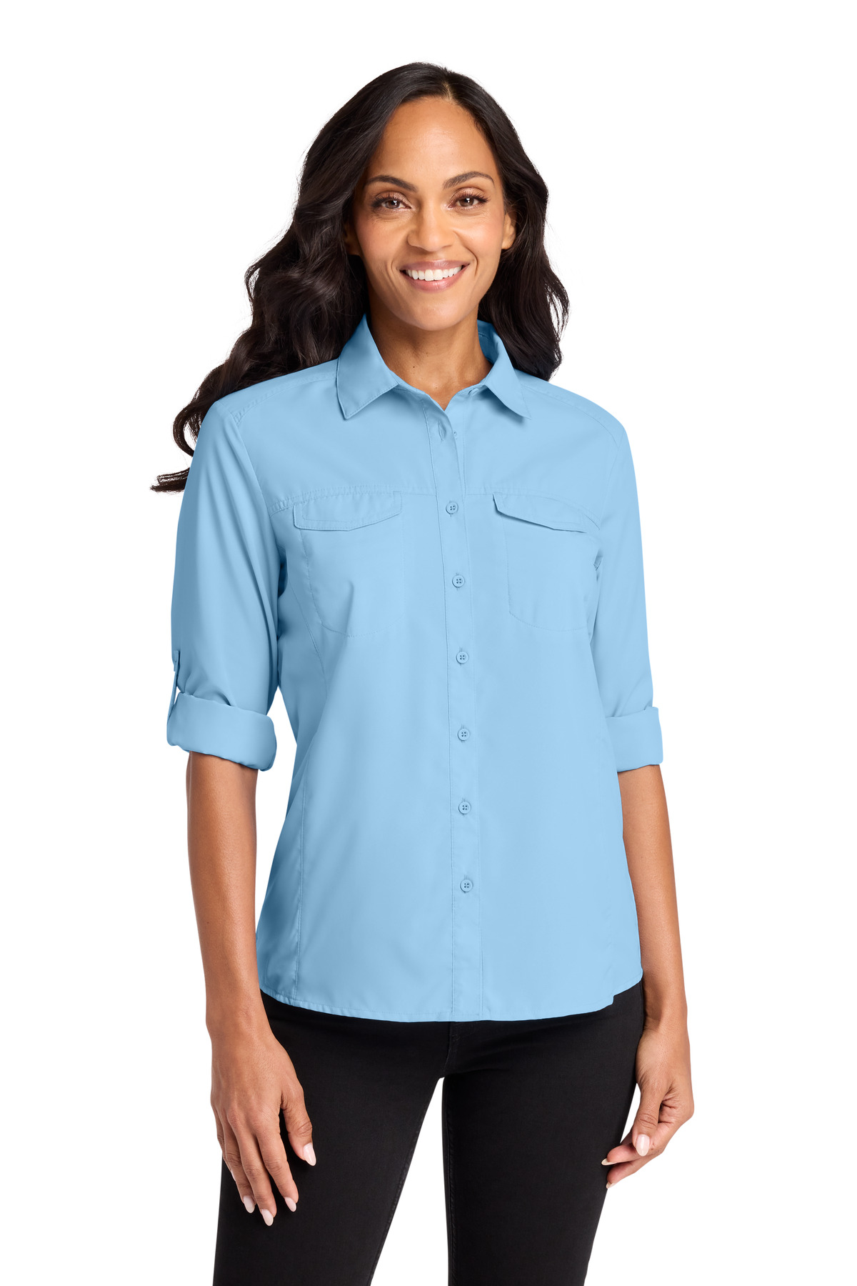 Port Authority ® Women's Long Sleeve UV Daybreak Shirt LW960 - Image 3