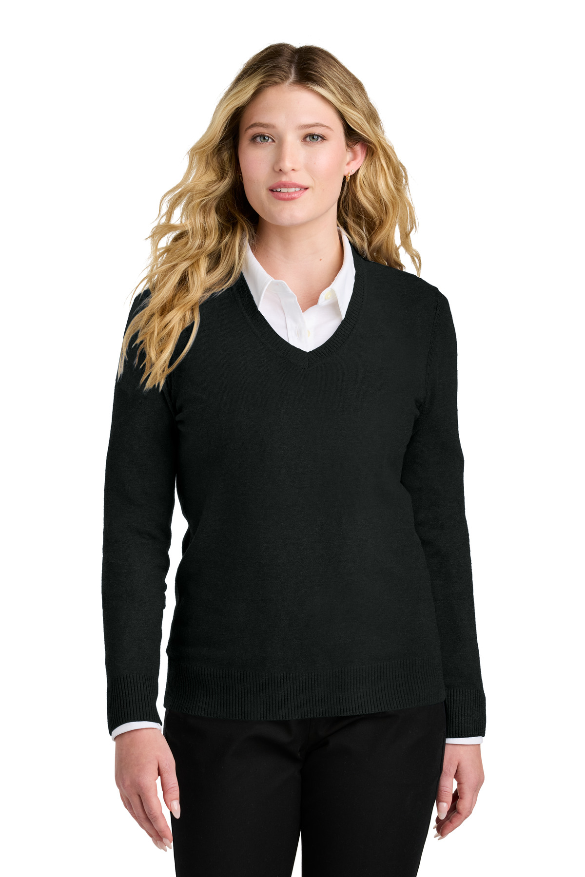 Port Authority ® Women's Easy Care V-Neck Sweater LSW2850 - Image 2