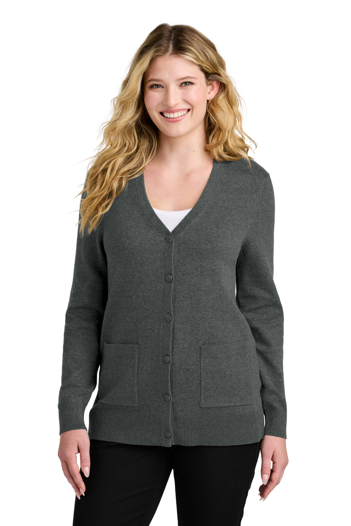 Port Authority ® Women's Easy Care Button-Up Cardigan Sweater LSW4150