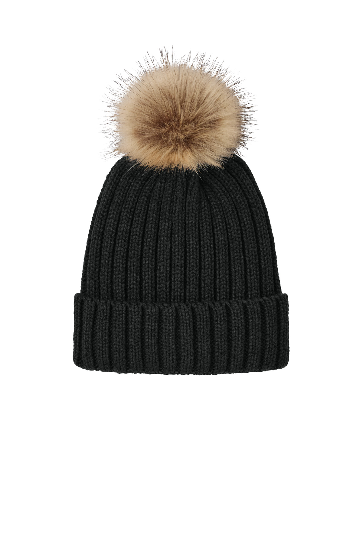 Port Authority ® Faux Fur Pom Beanie C990 - Image 3
