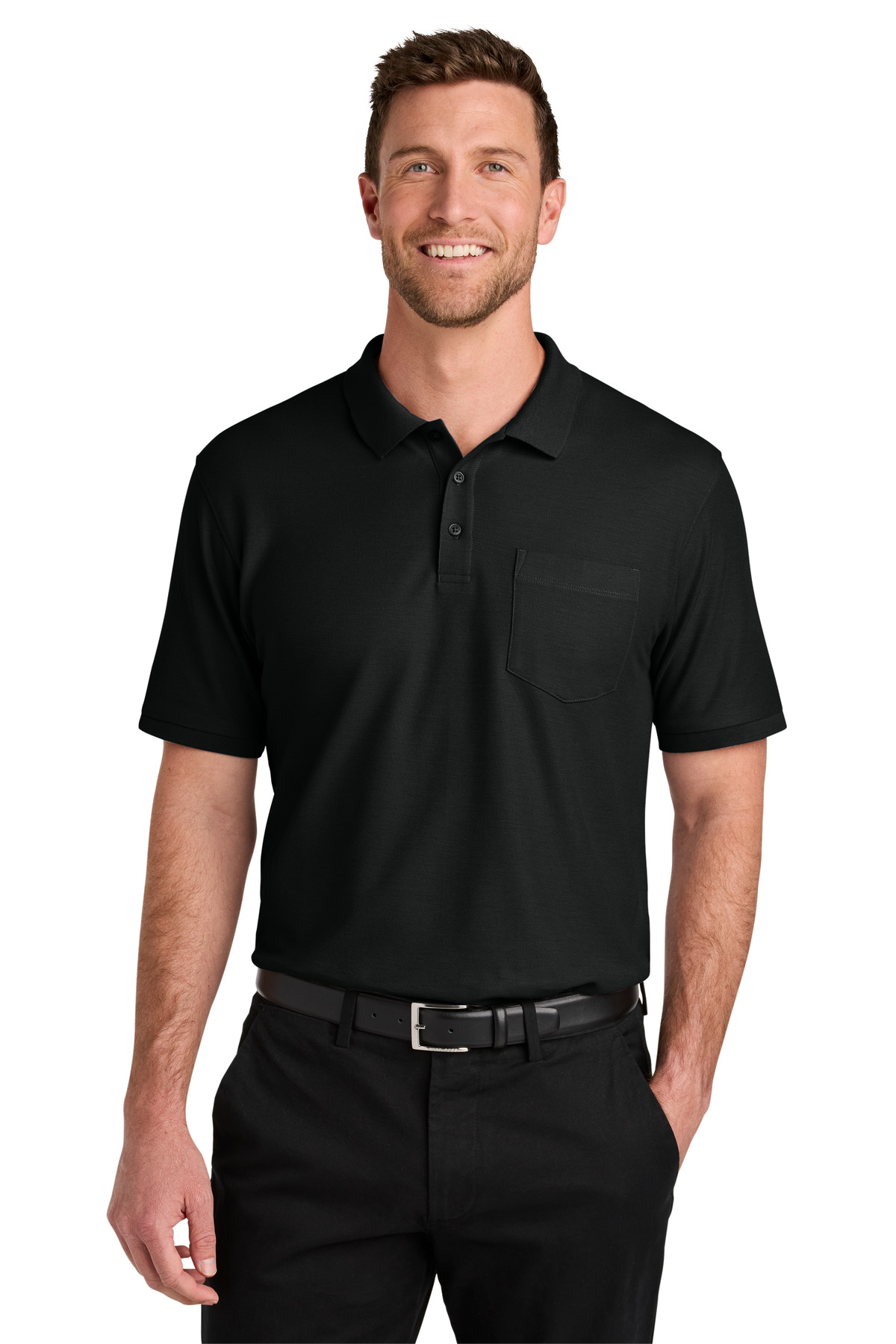 Port Authority ® Wearever Signature Pique Pocket Polo K200P - Image 4
