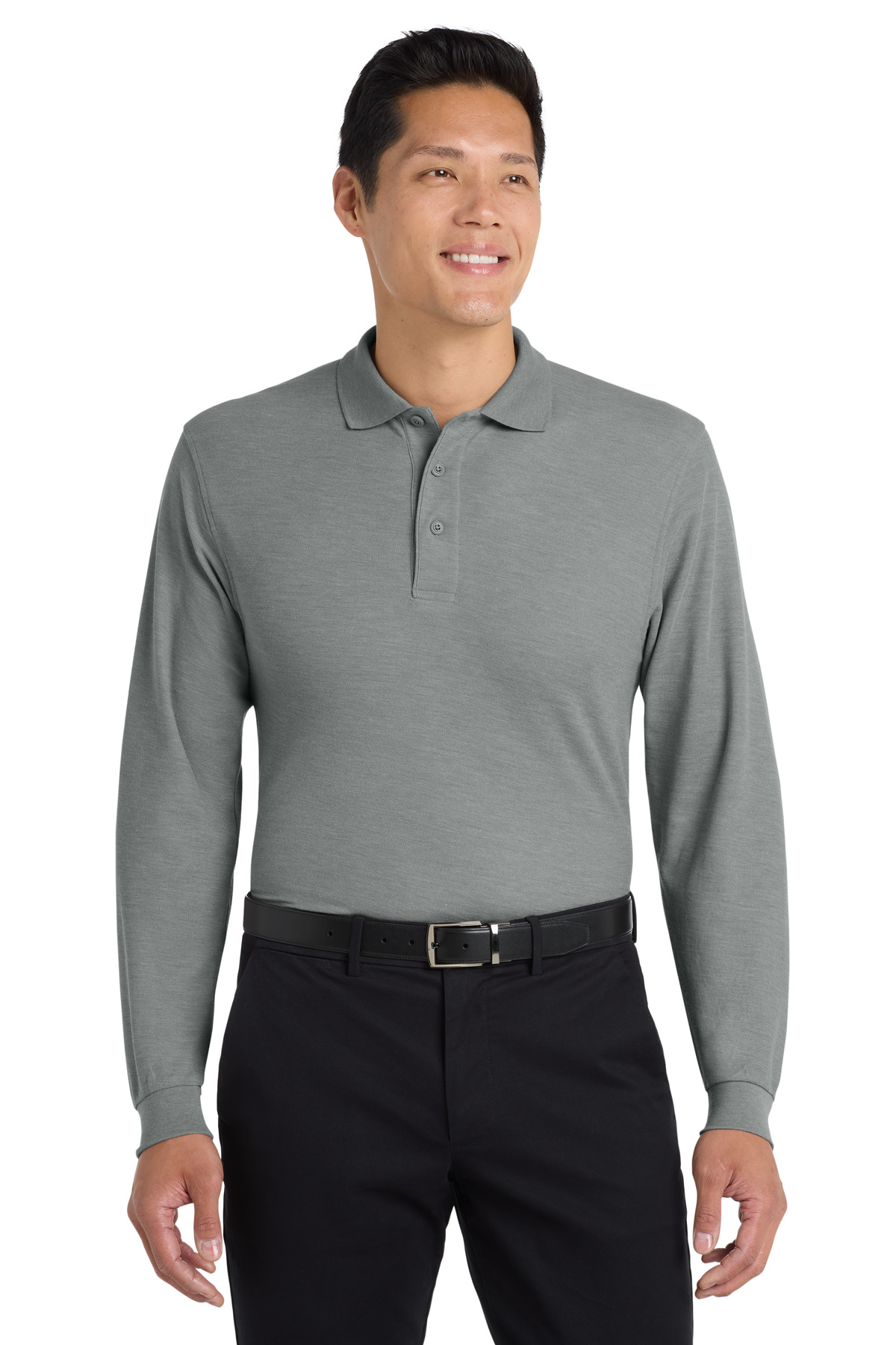 Port Authority ® Silk Touch™ Long Sleeve Polo. K500LS - Image 3