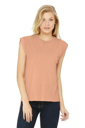 BELLA+CANVAS Women's Flowy Muscle Tee with Rolled Cuffs BC8804