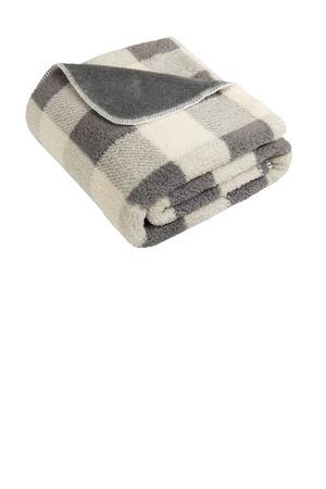 Port Authority Double-Sided Sherpa/Plush Blanket BP48 in Bk/RBflPld