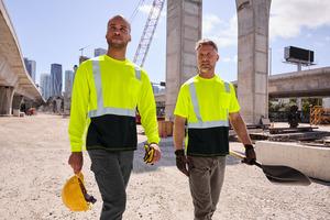CornerStone ANSI 107 Class 2 Long Sleeve Mesh Blocked Tee CS207