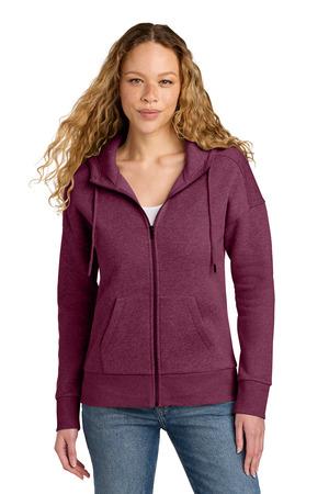 District Women's Perfect Weight Fleece Drop Shoulder Full-Zip Hoodie DT1104