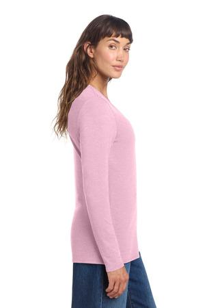 District Women's Perfect Tri Long Sleeve V-Neck Tee DT135
