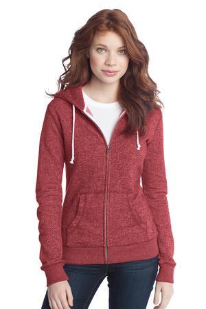 DISCONTINUED District - Juniors Marled Fleece Full-Zip Hoodie DT292