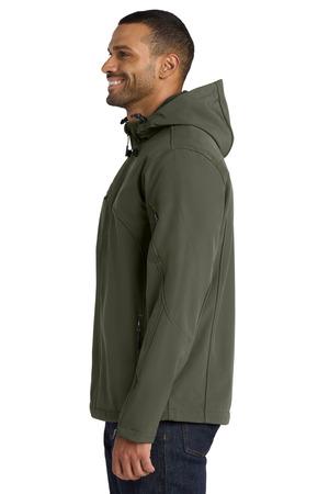 Port Authority Textured Hooded Soft Shell Jacket. J706