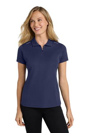 Port Authority Women's Pinpoint Mesh Zip Polo. L580