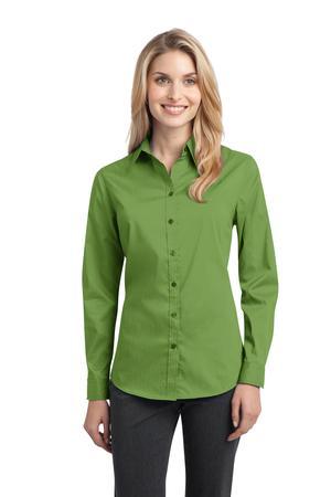 DISCONTINUED Port Authority Ladies Stretch Poplin Shirt. L646