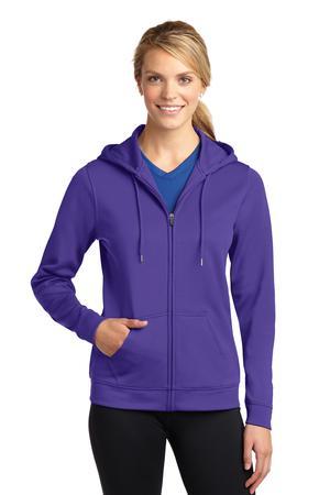 DISCONTINUED Sport-Tek Ladies Sport-Wick Fleece Full-Zip Hooded Jacket. LST238