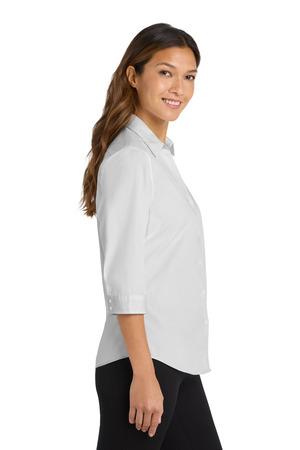 Port Authority Women's 3/4-Sleeve Carefree Poplin Shirt. LW102