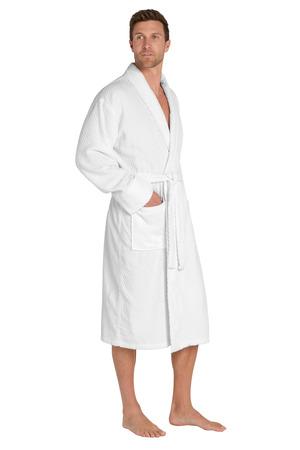 Port Authority Checkered Terry Shawl Collar Robe. R103