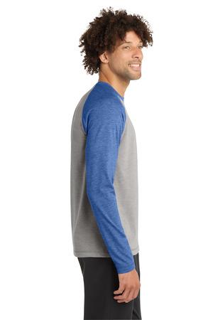 Sport-Tek PosiCharge Long Sleeve Tri-Blend Wicking Raglan Tee ST400LS