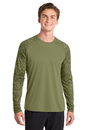 Sport-Tek Long Sleeve Digi Camo Tee. ST460LS