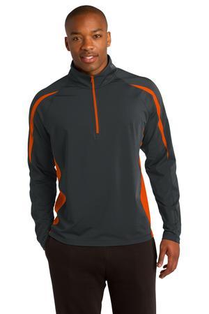 Sport-Tek Sport-Wick Stretch 1/4-Zip Colorblock Pullover