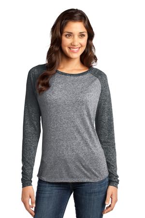 DISCONTINUED District - Juniors Microburn Long Sleeve Raglan Tee. DT262