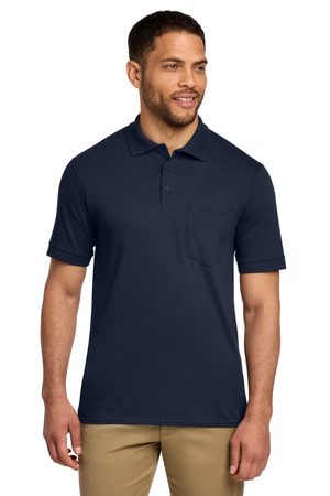 Port & Co Core Blend Jersey Knit Pocket Polo. KP55P