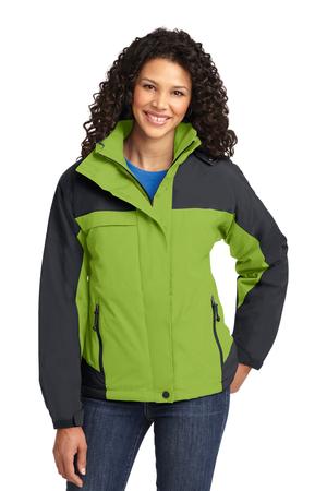 Port Authority Women's Nootka Jacket. L792 in Bright Pistachio/ Graphite