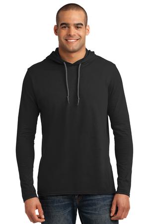 DISCONTINUED Gildan 100% Ring Spun Cotton Long Sleeve Hooded T-Shirt. 987