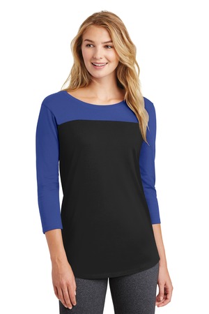 DISCONTINUED District Women's Rally 3/4-Sleeve Tee. DT2700