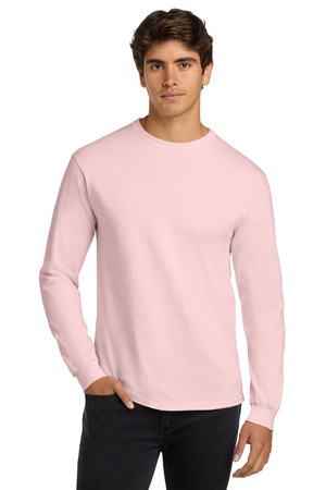 GILDAN - Ultra Cotton 100% US Cotton Long Sleeve T-Shirt. G2400 in Light Pink