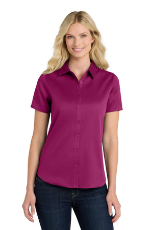 Port Authority Women's Short Sleeve SuperPro React Twill Shirt. LW809