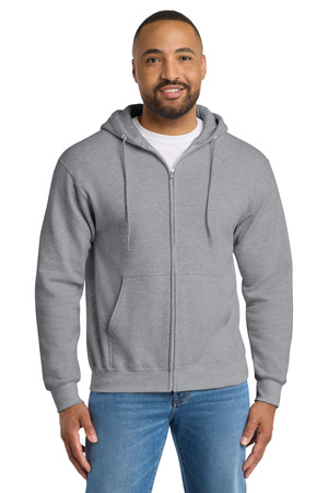Port & Co Tall Essential Fleece Full-Zip Hooded Sweatshirt. PC90ZHT