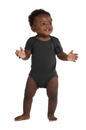 Rabbit Skins RS4400 Infant Short Sleeve Baby Rib Bodysuit — front